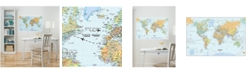 Brewster Home Fashions World Dry Erase Map
